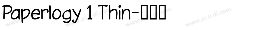Paperlogy 1 Thin字体转换